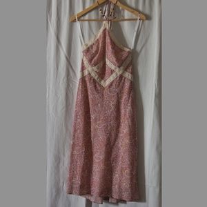 ABS Allen Schwartz Boho Paisley Cotton Dress 8
